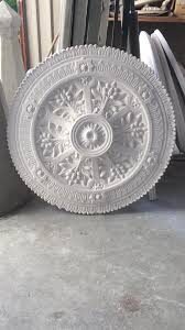 Handmade decorative plasterwork piece, unpainted
