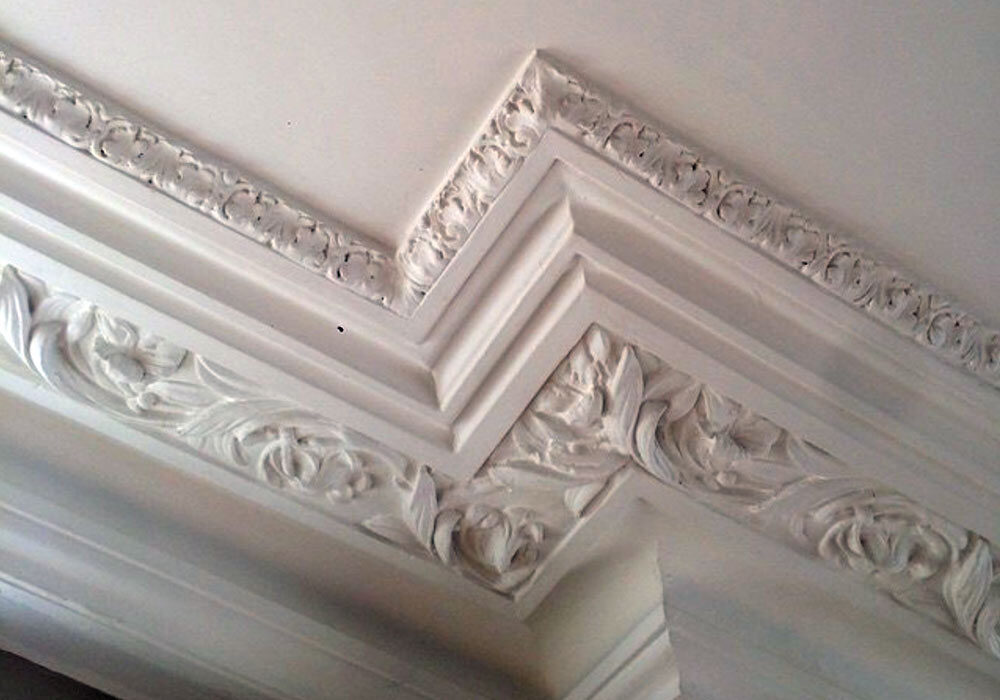 Traditional ornate cornice detail